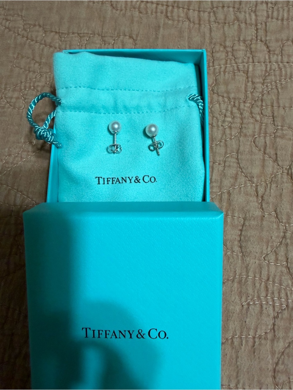 Tiffany & Co. Pearl Earrings - Blue Box